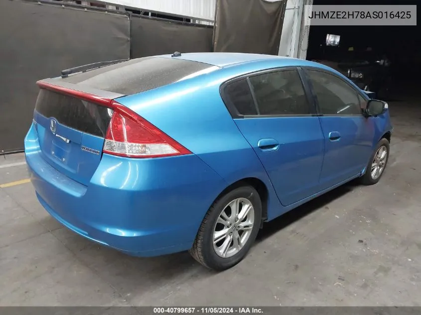 2010 Honda Insight Ex VIN: JHMZE2H78AS016425 Lot: 40799657