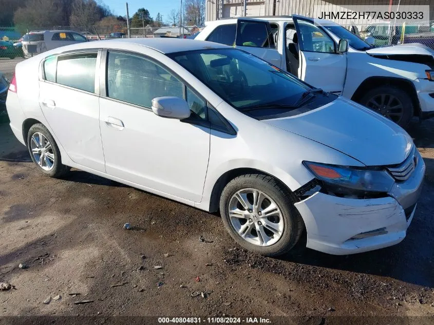 2010 Honda Insight Ex VIN: JHMZE2H77AS030333 Lot: 40804831