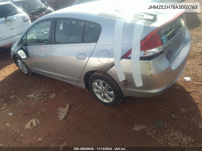 2010 Honda Insight Ex VIN: JHMZE2H78AS001763 Lot: 40829838