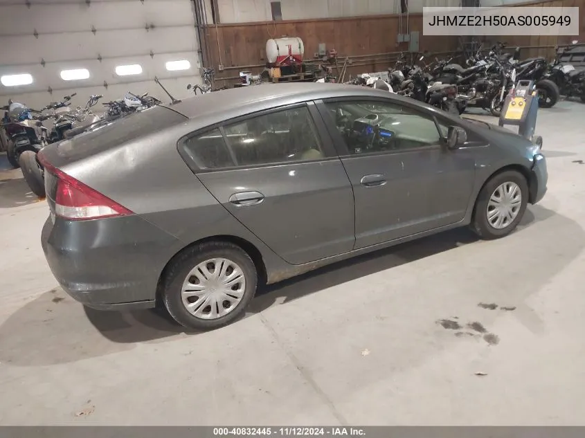 2010 Honda Insight Lx VIN: JHMZE2H50AS005949 Lot: 40832445