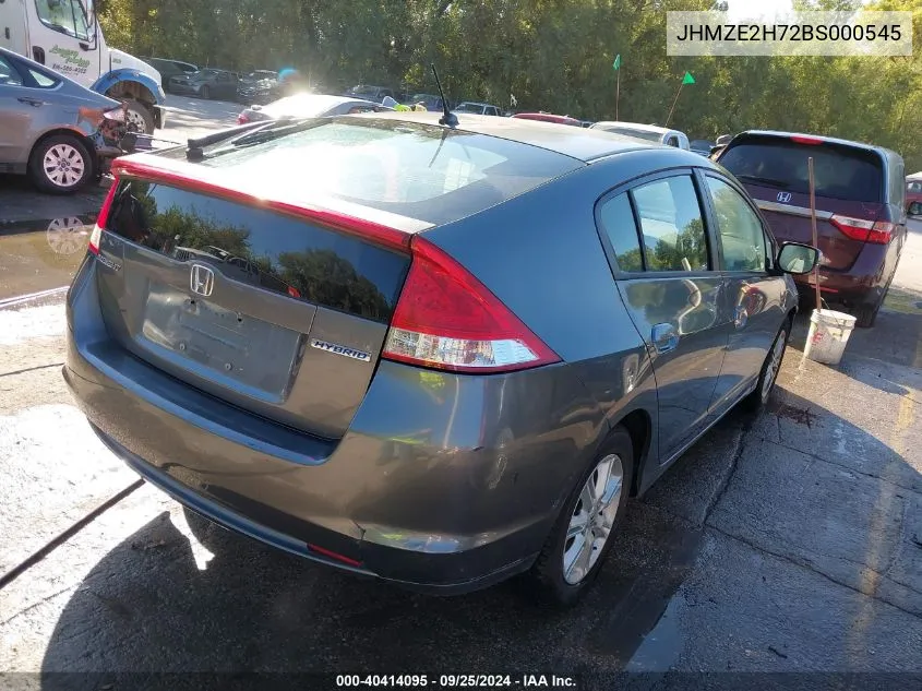 2011 Honda Insight Ex VIN: JHMZE2H72BS000545 Lot: 40414095