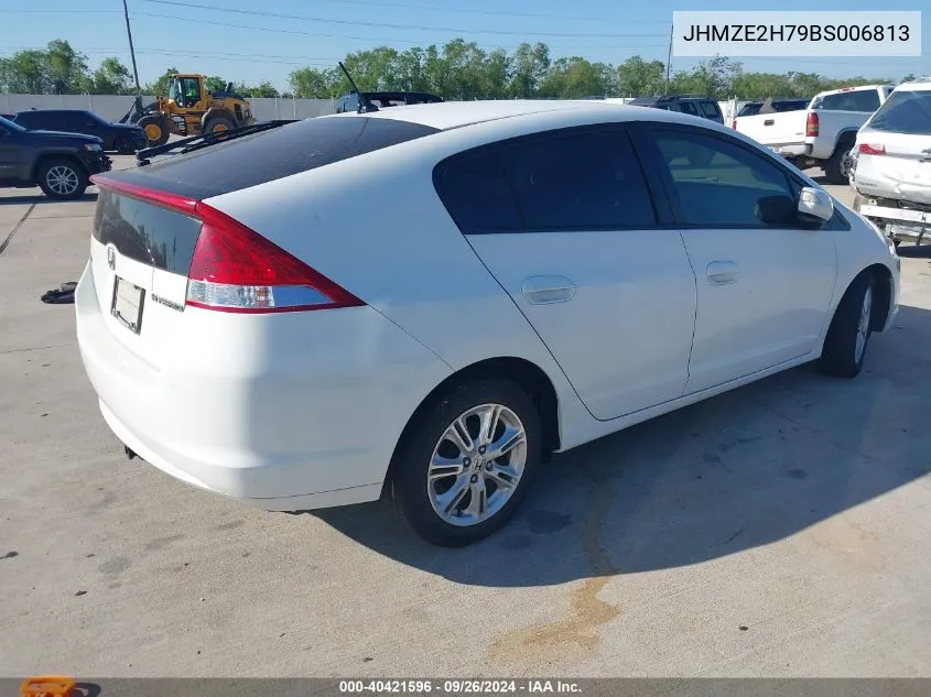 2011 Honda Insight Ex VIN: JHMZE2H79BS006813 Lot: 40421596