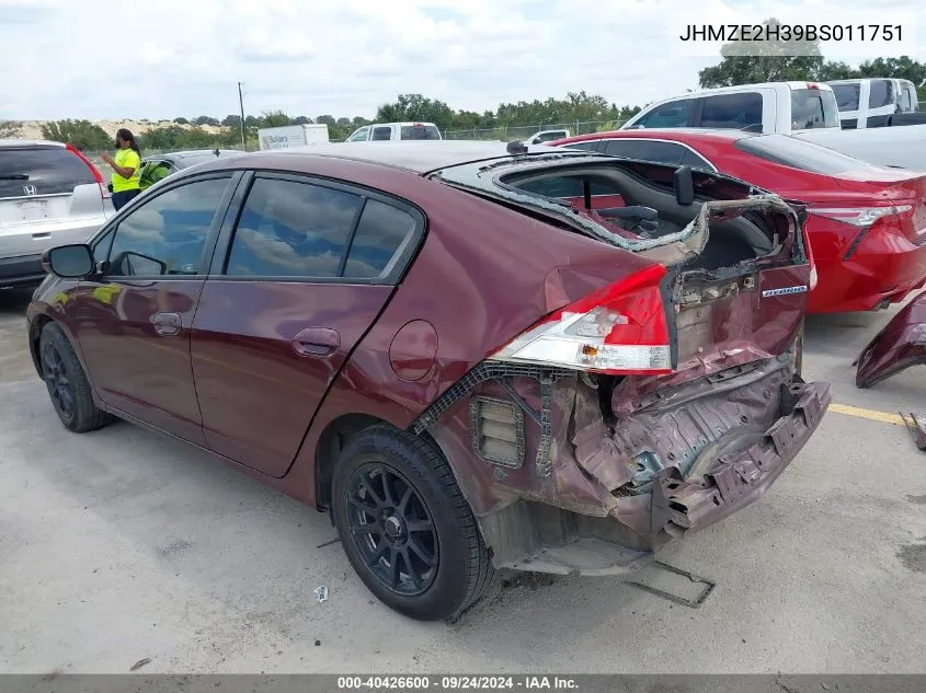 JHMZE2H39BS011751 2011 Honda Insight