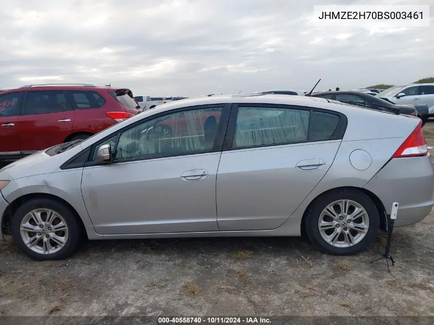 2011 Honda Insight Ex VIN: JHMZE2H70BS003461 Lot: 40558740