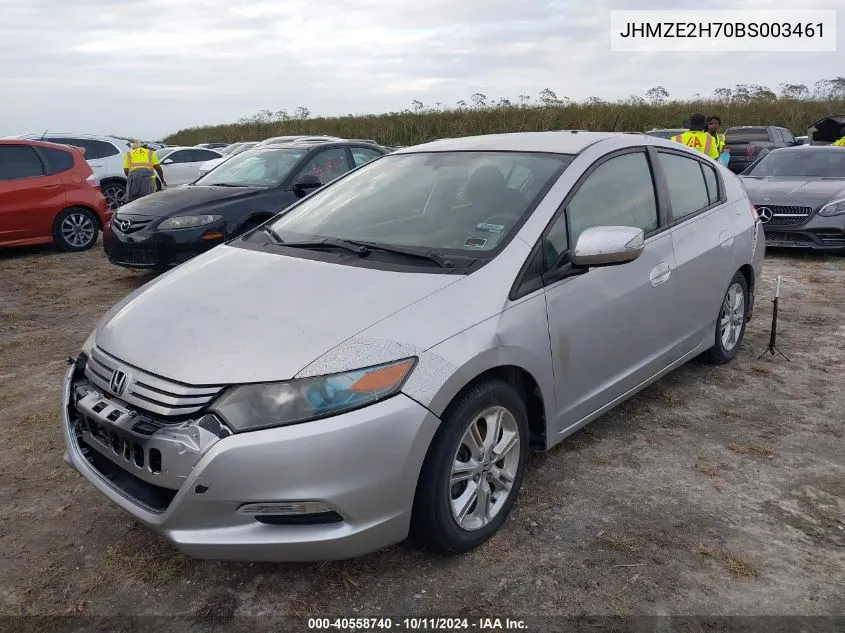 2011 Honda Insight Ex VIN: JHMZE2H70BS003461 Lot: 40558740