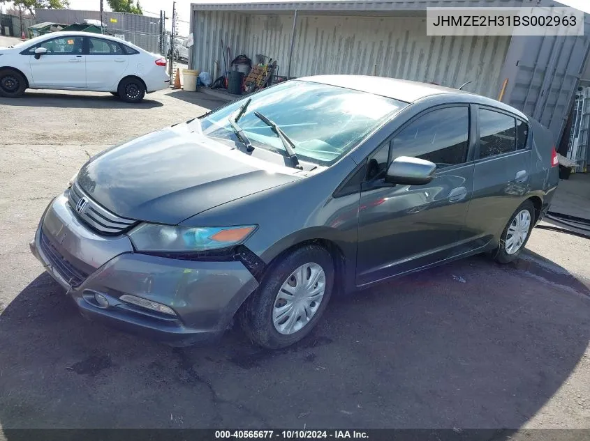 2011 Honda Insight VIN: JHMZE2H31BS002963 Lot: 40565677