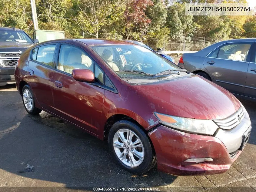 2011 Honda Insight Lx VIN: JHMZE2H54BS002764 Lot: 40655797