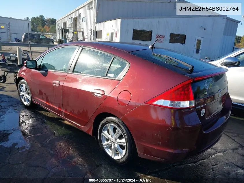 2011 Honda Insight Lx VIN: JHMZE2H54BS002764 Lot: 40655797