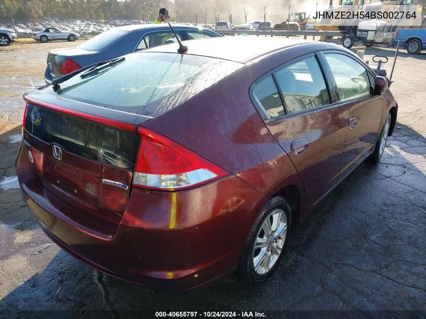 2011 Honda Insight Lx VIN: JHMZE2H54BS002764 Lot: 40655797