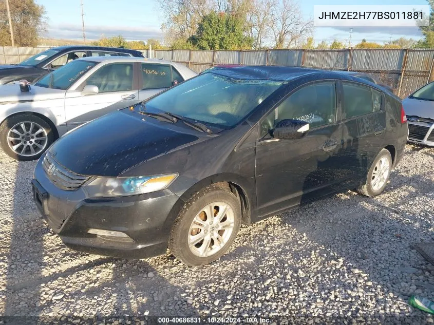 2011 Honda Insight Ex VIN: JHMZE2H77BS011881 Lot: 40686831