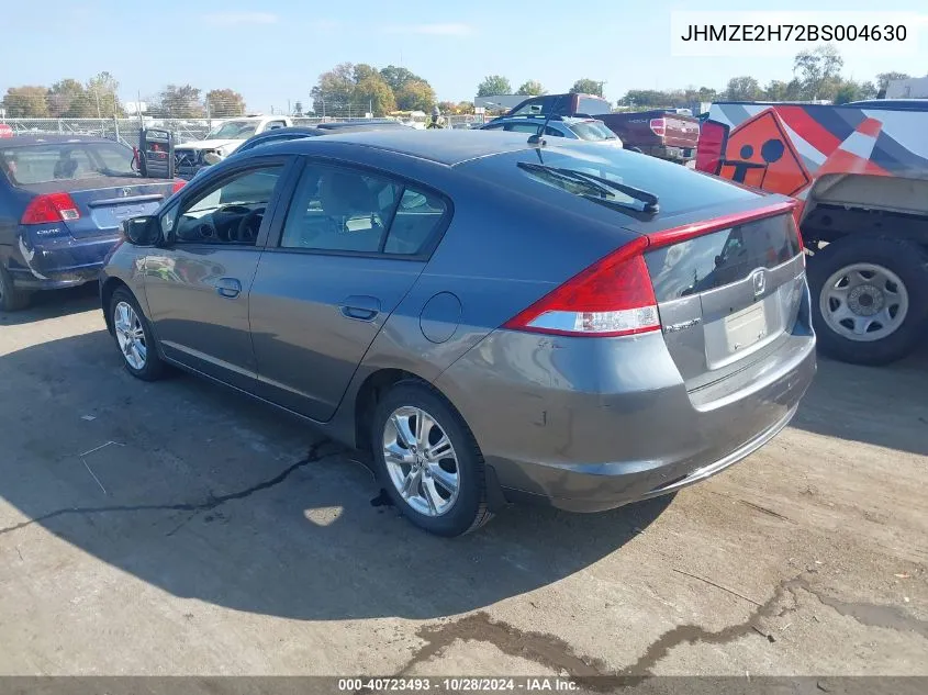 2011 Honda Insight Ex VIN: JHMZE2H72BS004630 Lot: 40723493