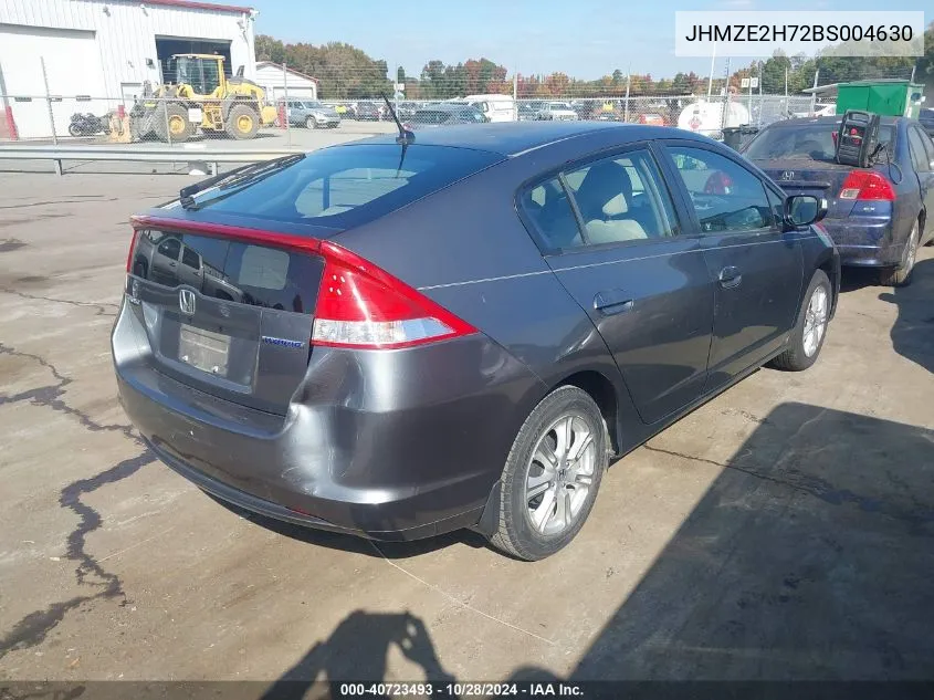 2011 Honda Insight Ex VIN: JHMZE2H72BS004630 Lot: 40723493