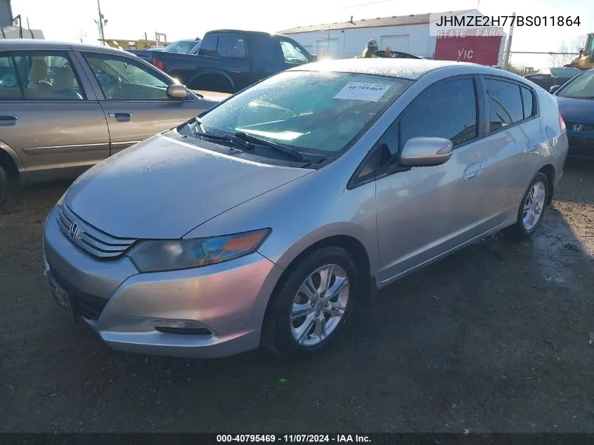 2011 Honda Insight Ex VIN: JHMZE2H77BS011864 Lot: 40795469