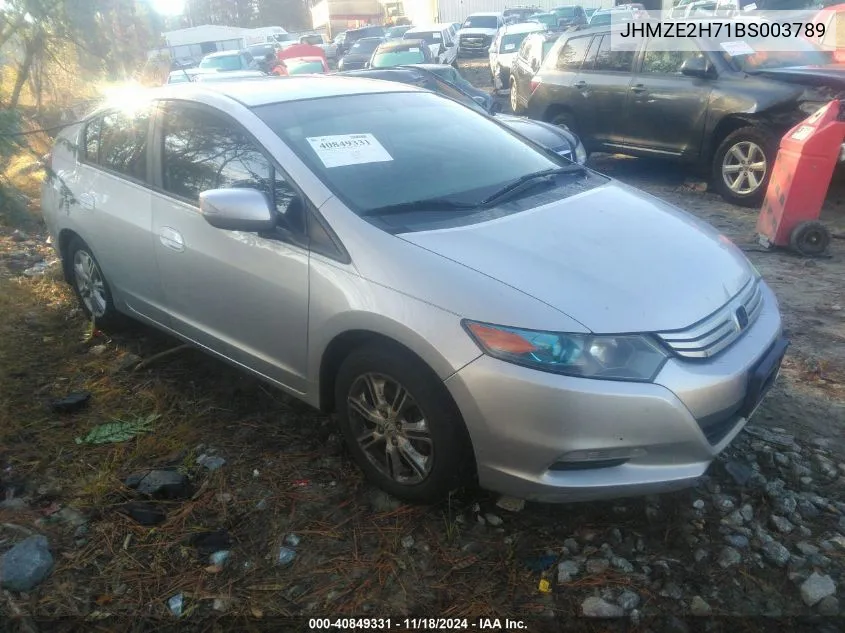 2011 Honda Insight Ex VIN: JHMZE2H71BS003789 Lot: 40849331