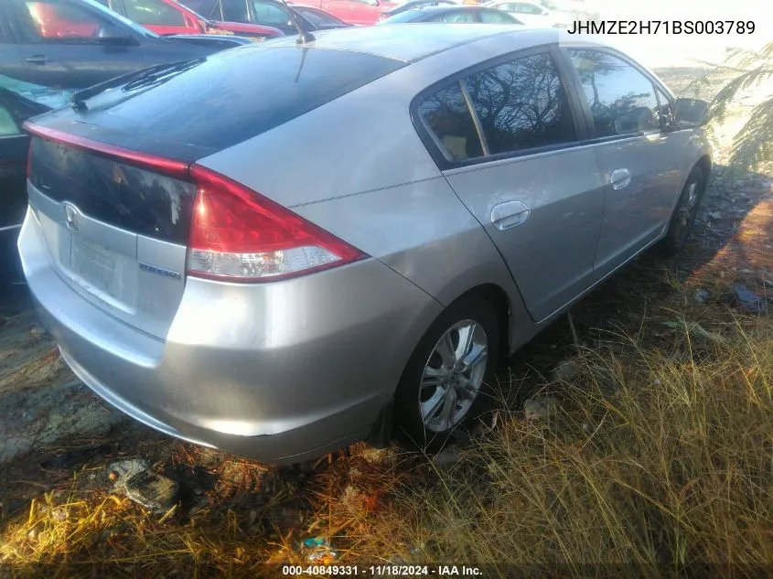 2011 Honda Insight Ex VIN: JHMZE2H71BS003789 Lot: 40849331