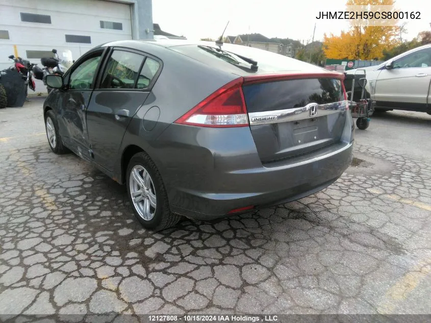 2012 Honda Insight Lx VIN: JHMZE2H59CS800162 Lot: 12127808