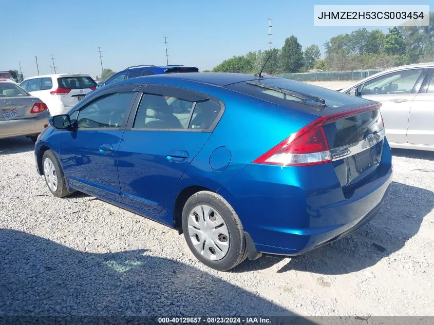 JHMZE2H53CS003454 2012 Honda Insight Lx