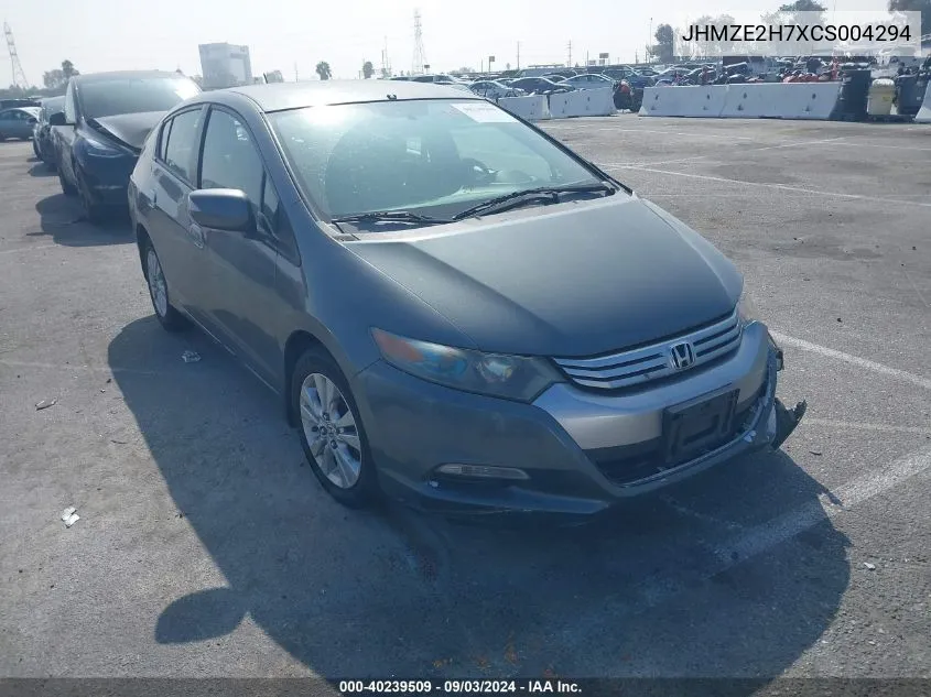 JHMZE2H7XCS004294 2012 Honda Insight Ex