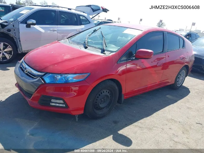 JHMZE2H3XCS006608 2012 Honda Insight