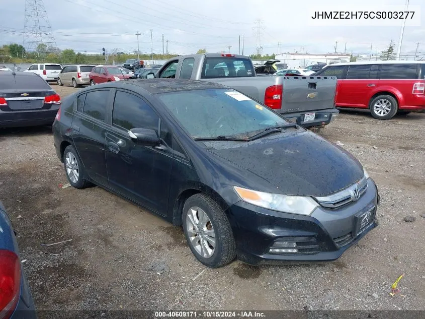 2012 Honda Insight Ex VIN: JHMZE2H75CS003277 Lot: 40609171