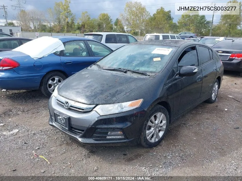 2012 Honda Insight Ex VIN: JHMZE2H75CS003277 Lot: 40609171