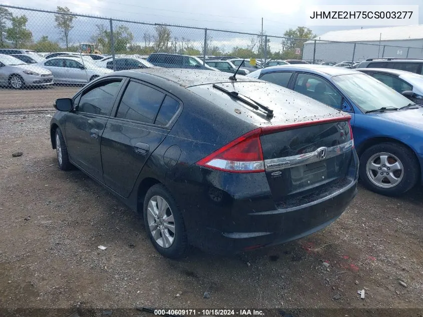 2012 Honda Insight Ex VIN: JHMZE2H75CS003277 Lot: 40609171