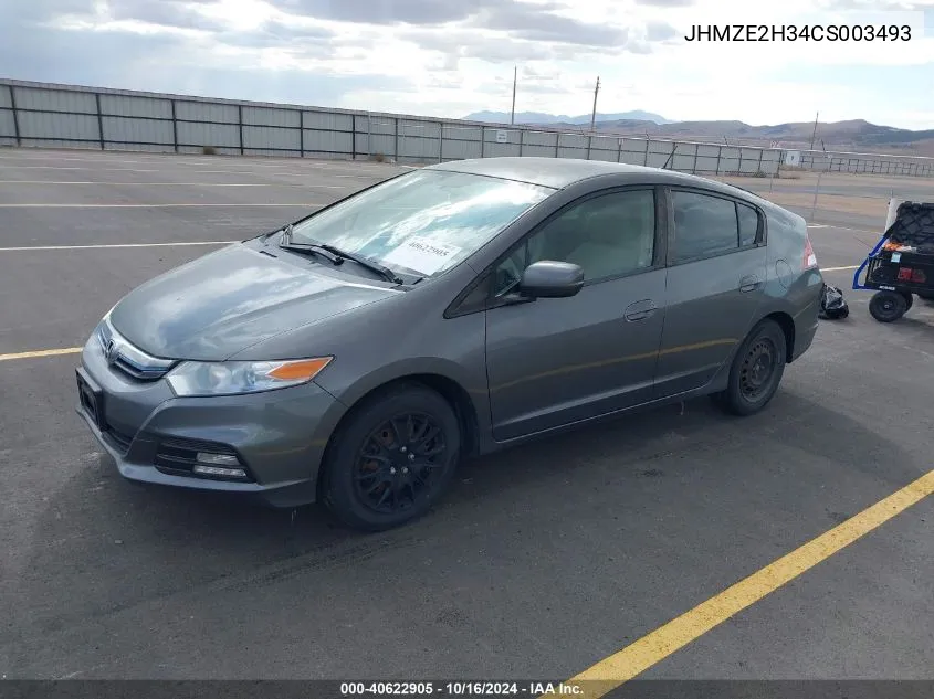 2012 Honda Insight VIN: JHMZE2H34CS003493 Lot: 40622905