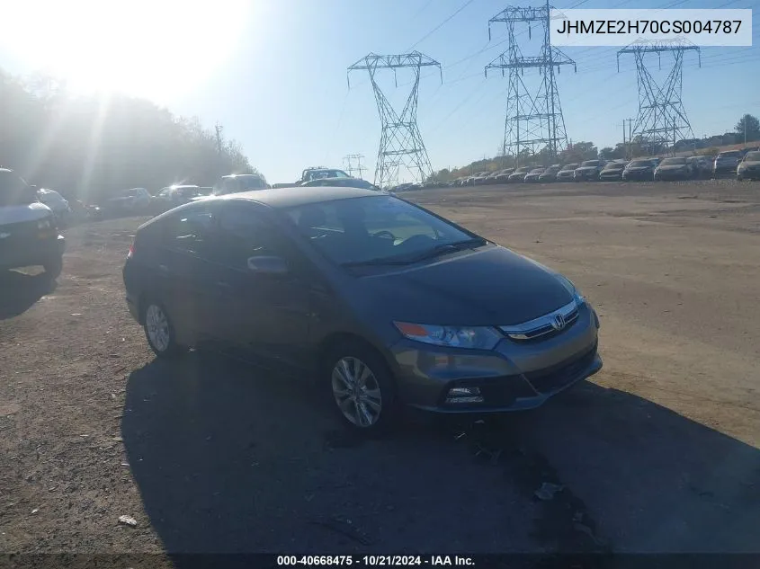 2012 Honda Insight Ex VIN: JHMZE2H70CS004787 Lot: 40668475