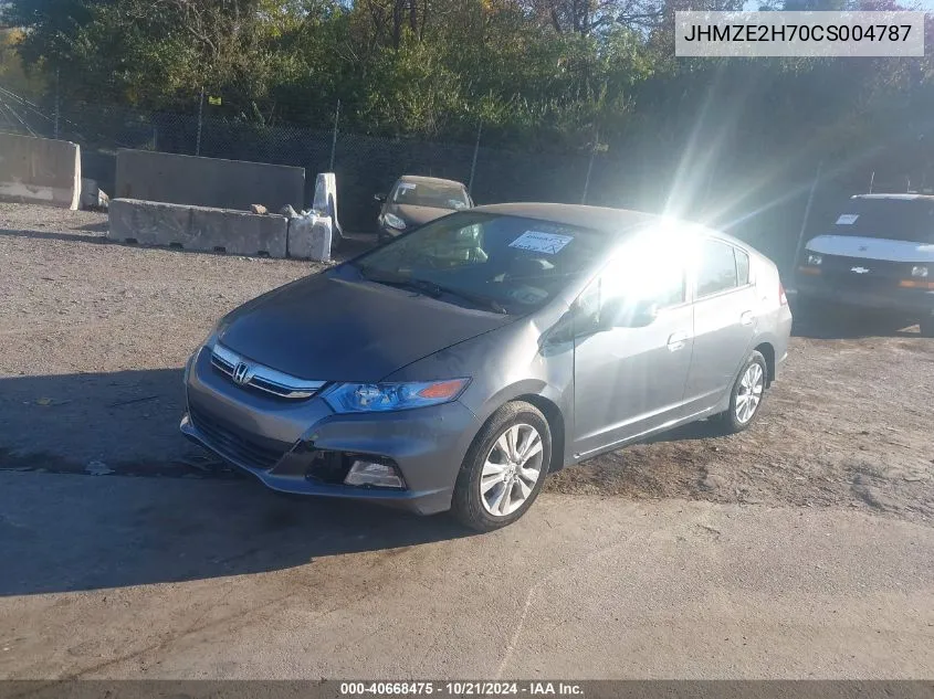 2012 Honda Insight Ex VIN: JHMZE2H70CS004787 Lot: 40668475