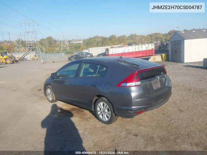 2012 Honda Insight Ex VIN: JHMZE2H70CS004787 Lot: 40668475