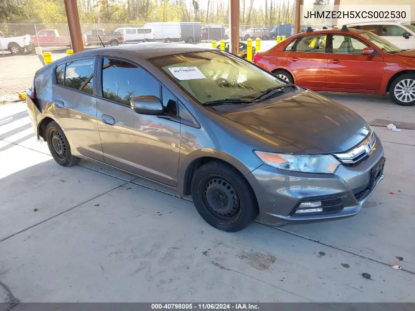 2012 Honda Insight Lx VIN: JHMZE2H5XCS002530 Lot: 40798005