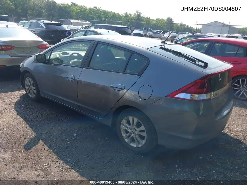 2013 Honda Insight Ex VIN: JHMZE2H70DS004807 Lot: 40019403