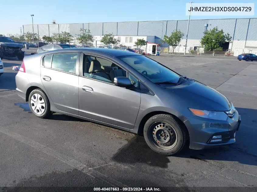 2013 Honda Insight VIN: JHMZE2H3XDS004729 Lot: 40407663