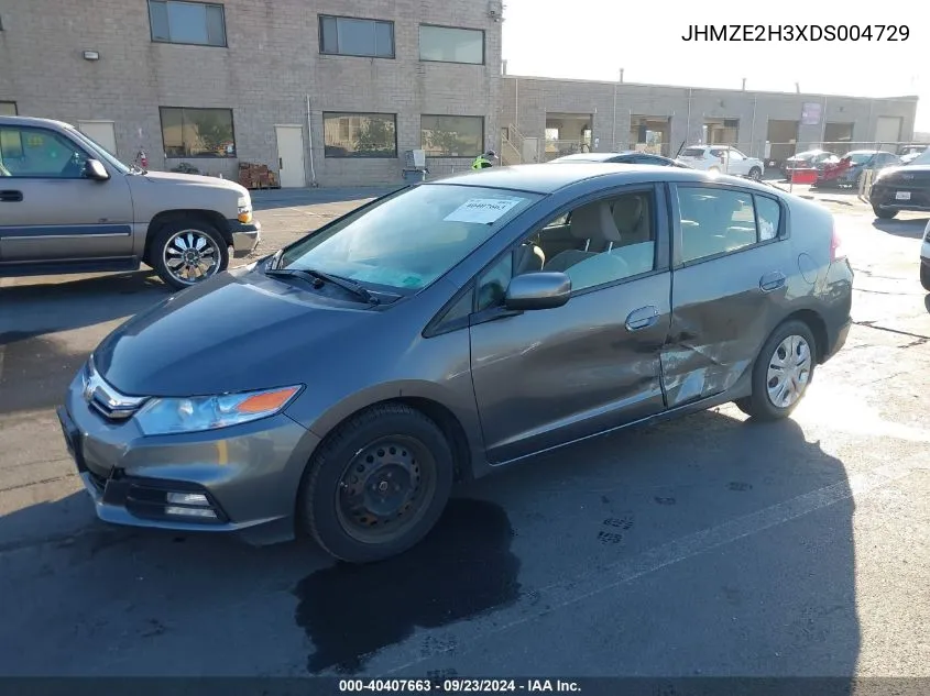 JHMZE2H3XDS004729 2013 Honda Insight