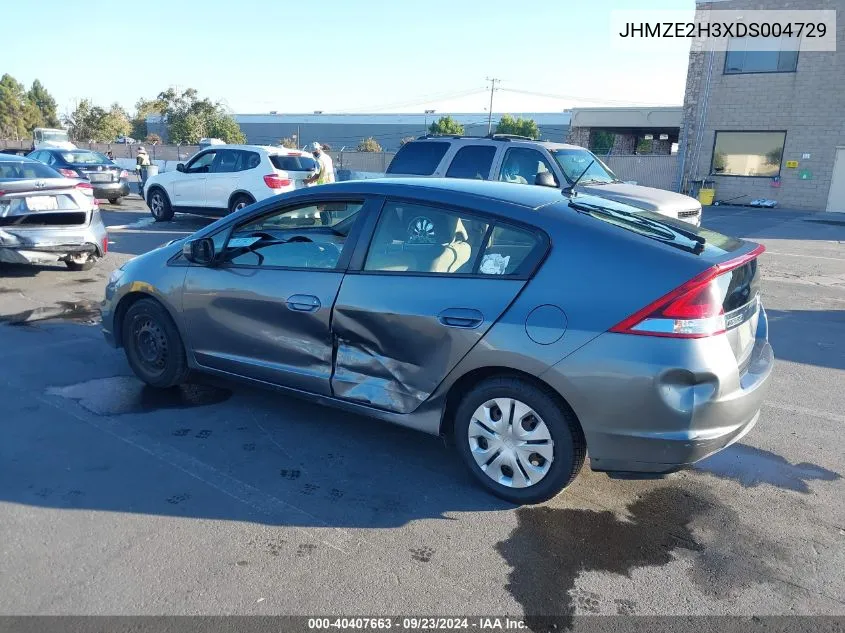 2013 Honda Insight VIN: JHMZE2H3XDS004729 Lot: 40407663