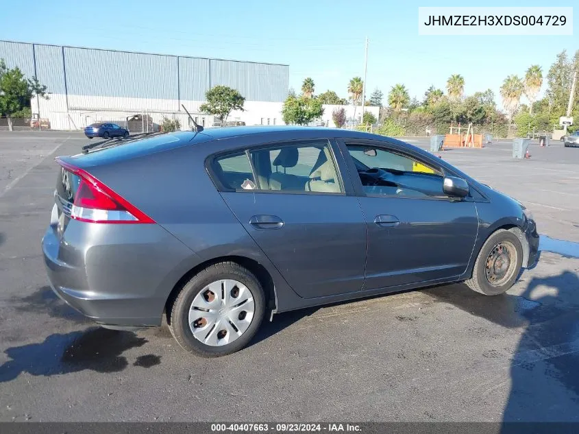 2013 Honda Insight VIN: JHMZE2H3XDS004729 Lot: 40407663