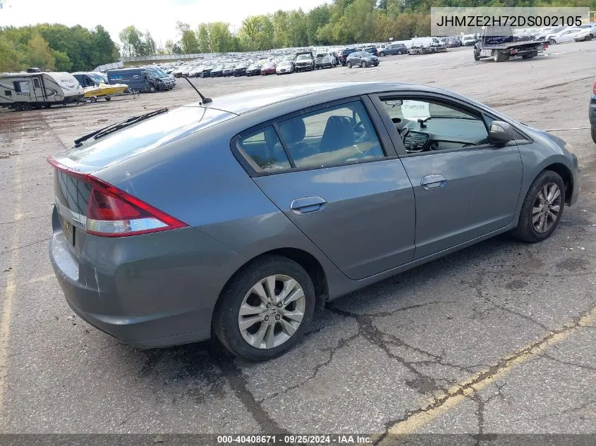 JHMZE2H72DS002105 2013 Honda Insight Ex