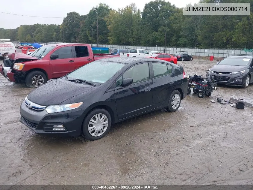 2013 Honda Insight VIN: JHMZE2H3XDS000714 Lot: 40452267