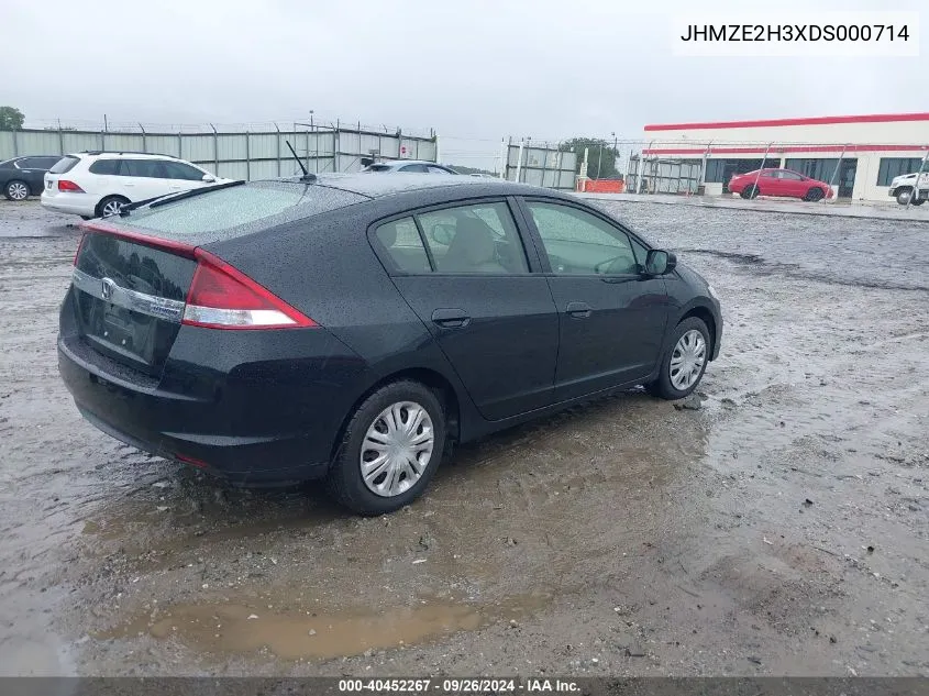 2013 Honda Insight VIN: JHMZE2H3XDS000714 Lot: 40452267