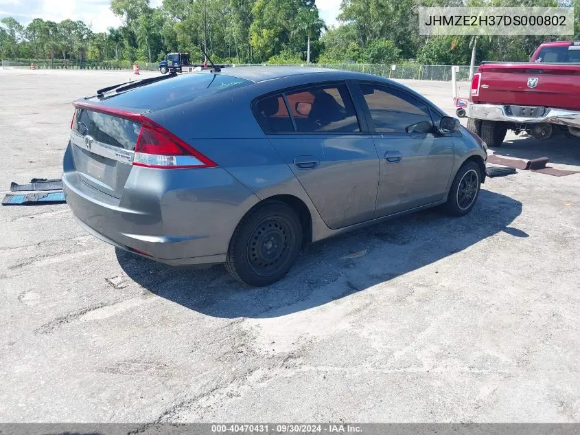 2013 Honda Insight VIN: JHMZE2H37DS000802 Lot: 40470431