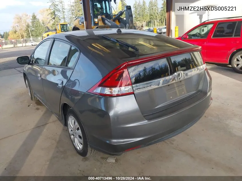 JHMZE2H5XDS005221 2013 Honda Insight Lx