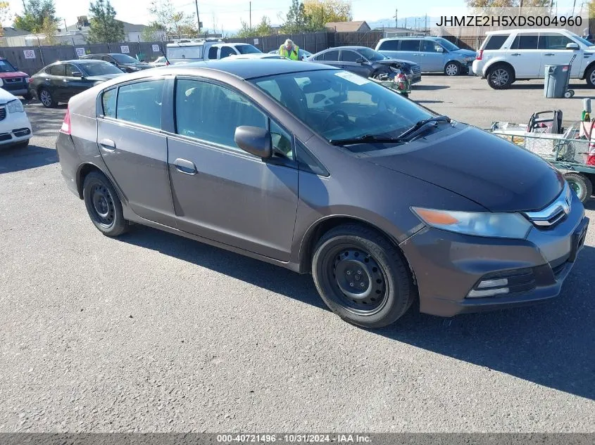 2013 Honda Insight Lx VIN: JHMZE2H5XDS004960 Lot: 40721496