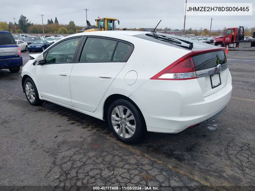 2013 Honda Insight Ex VIN: JHMZE2H78DS006465 Lot: 40777459