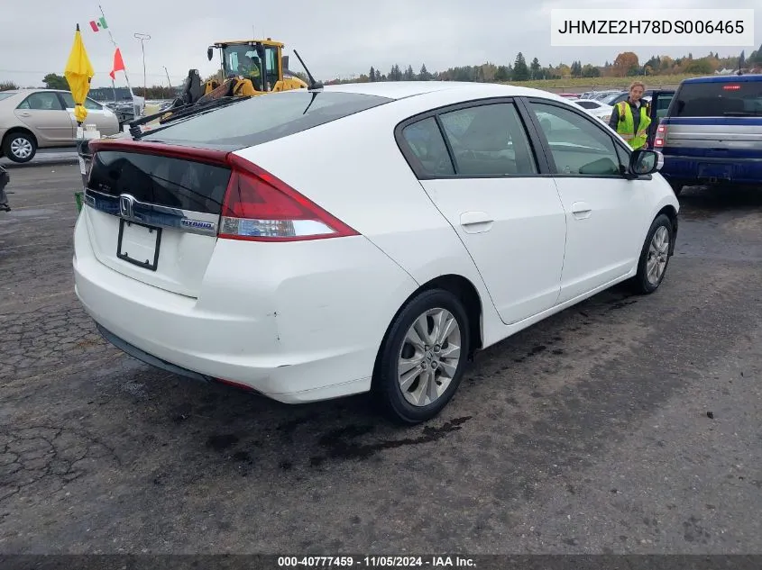 2013 Honda Insight Ex VIN: JHMZE2H78DS006465 Lot: 40777459