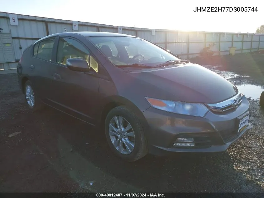 2013 Honda Insight Ex VIN: JHMZE2H77DS005744 Lot: 40812407