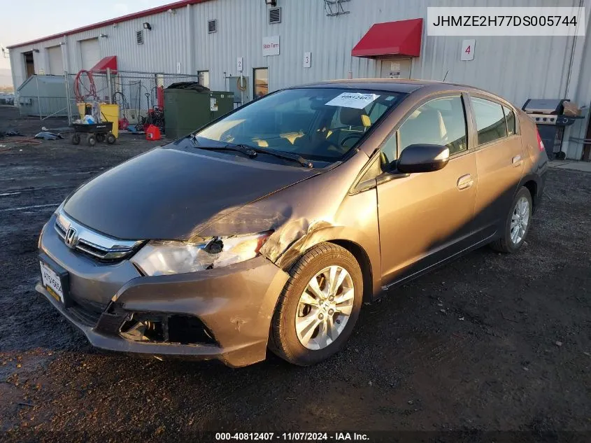 2013 Honda Insight Ex VIN: JHMZE2H77DS005744 Lot: 40812407