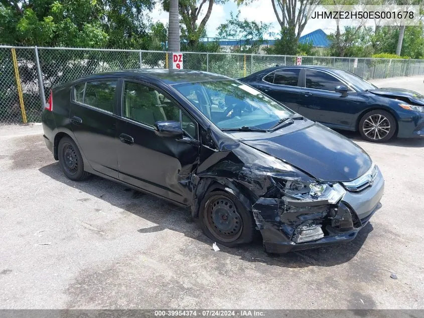 2014 Honda Insight Lx VIN: JHMZE2H50ES001678 Lot: 39954374