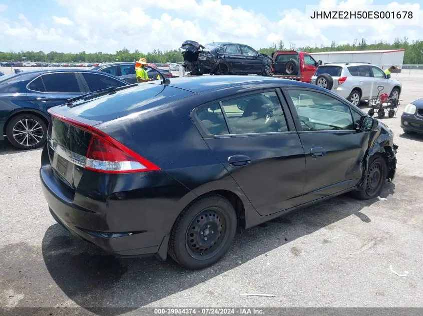 2014 Honda Insight Lx VIN: JHMZE2H50ES001678 Lot: 39954374