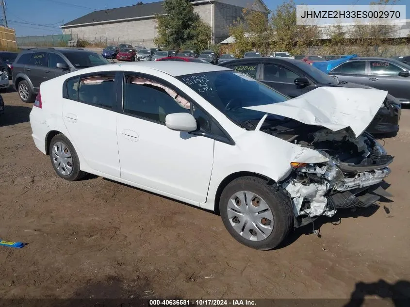 2014 Honda Insight VIN: JHMZE2H33ES002970 Lot: 40636581