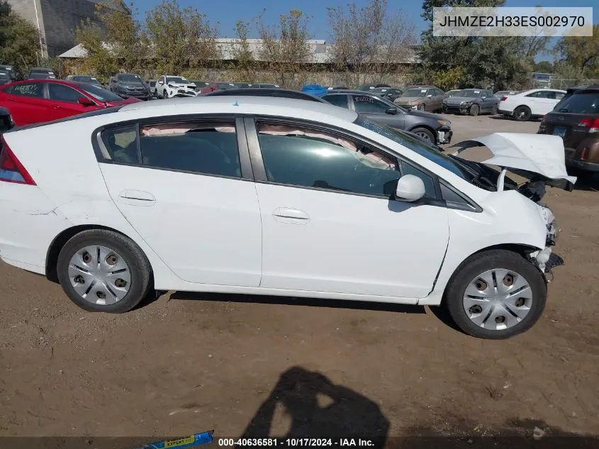 2014 Honda Insight VIN: JHMZE2H33ES002970 Lot: 40636581